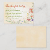 Wildblume Books for Baby Shower Library Gebäude Begleitkarte (Vorne/Hinten)