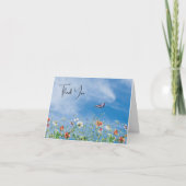 Wildblume Border and Butterfly Danke (Vorderseite)