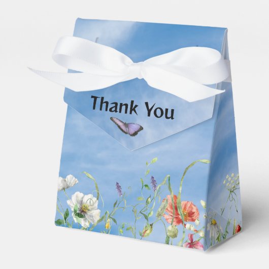 Wildblume Border and Butterfly Geschenkschachtel (Vorderseite)