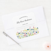 Wildblume Border Baby Dusche Buchzeichen Aufkleber (Umschlag)