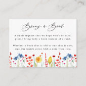 Wildblume Border Baby Showbuchanfrage Begleitkarte (Vorderseite)