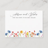 Wildblume Border Brautparty Kleine Informationskar Begleitkarte (Vorderseite)