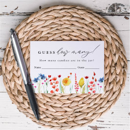 Wildblume Border rät wie viele Game Card Begleitkarte