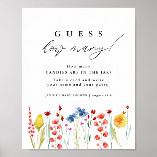 Wildblume Border rät wie viele Game Display Poster (Vorne)