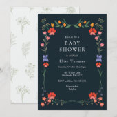 Wildblume Botanic Garden Babydusche Einladung (Vorne/Hinten)