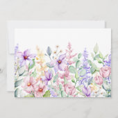 Wildblume | Botanical Baby Shower Inv Einladung (Rückseite)