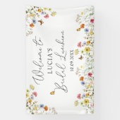 Wildblume Botanical Bridal Luncheon Empfang Banner (Vertikal)
