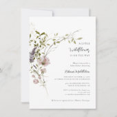 Wildblume Botanical Girl Baby Dusche Einladung (Vorderseite)