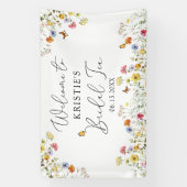 Wildblume Botanische Bridal Teedusche Empfang Banner (Vertikal)