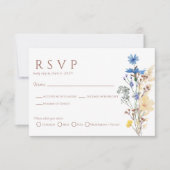 Wildblume Botanische Hochzeitskarte RSVP Karte (Vorderseite)