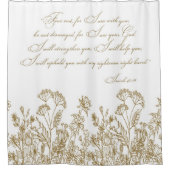 Wildblume Botanische Isaiah 41:10 Christlich Duschvorhang (Vorderseite)