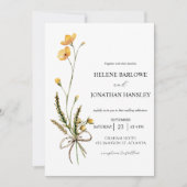 Wildblume Botanische Moderne Rustikale Hochzeit Einladung (Vorderseite)