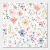 Wildblume Botanische Wiese Tapete (Vorderseite)