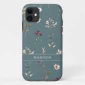 Wildblume Botanischer Blumenkohl Personalisiert Case-Mate iPhone Hülle (Rückseite)