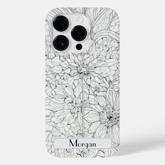 Wildblume Botanischer Blumenkohl Personalisiert Case-Mate iPhone Hülle (Rückseite)