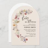 Wildblume Botanischer Garten Baby in Blüte Einladung (Vorne/Hinten)