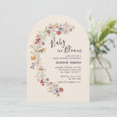 Wildblume Botanischer Garten Baby in Blüte Einladung (Stehend Vorderseite)