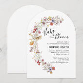 Wildblume Botanischer Garten Baby in Blüte Einladung (Vorne/Hinten)