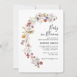 Wildblume Botanischer Garten Baby in Blüte Einladung