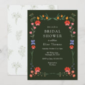 Wildblume Botanischer Garten Brautparty Einladung (Vorne/Hinten)