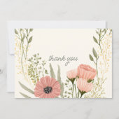 Wildblume Botanischer Garten Hochzeit Dankeschön K Dankeskarte (Vorderseite)