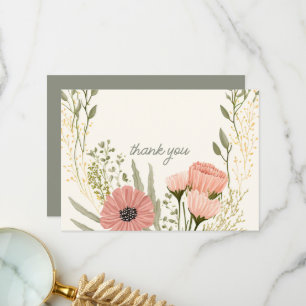 Wildblume Botanischer Garten Hochzeit Dankeschön K Dankeskarte