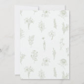 Wildblume Botanischer Garten Hochzeit Einladung (Rückseite)