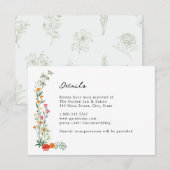 Wildblume Botanischer Garten Hochzeitskarte Einladung (Vorne/Hinten)