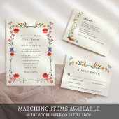 Wildblume Botanischer Garten Hochzeitsreaktion UAW Einladung