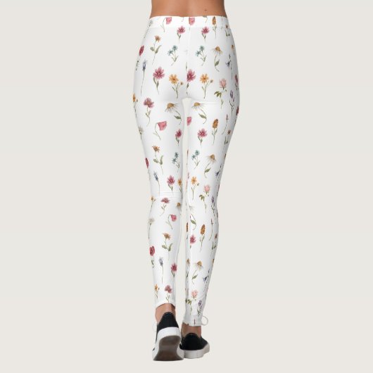 Wildblume Botanischer Garten Leggings (Rückseite)