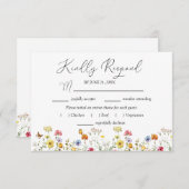 Wildblume Botanischer Garten RSVP Karte (Vorne/Hinten)