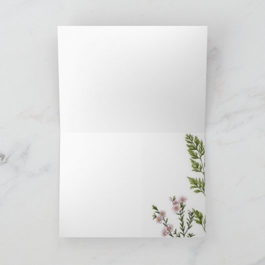 Wildblume Botanischer Muttertag Karte (Innenseite)