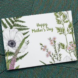 Wildblume Botanischer Muttertag Karte
