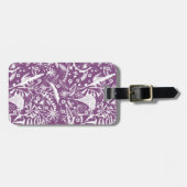 Wildblume Botanischer Plum Lila Personalisiert Gepäckanhänger (Vorderseite horizontal)