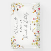 Wildblume Botanischer Willkommensbrunch & Bubbly-Z Banner (Vertikal)