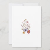 Wildblume Botanisches Baby im Blut Einladung (Rückseite)