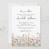 Wildblume Botanisches Boho-Brautparty Einladung (Vorderseite)