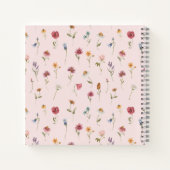 Wildblume Botanisches Brautparty Gäestbook Notizblock (Rückseite)