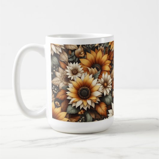 Wildblume Botanisches Design 🌷 Kaffee Tasse 15oz (Links)