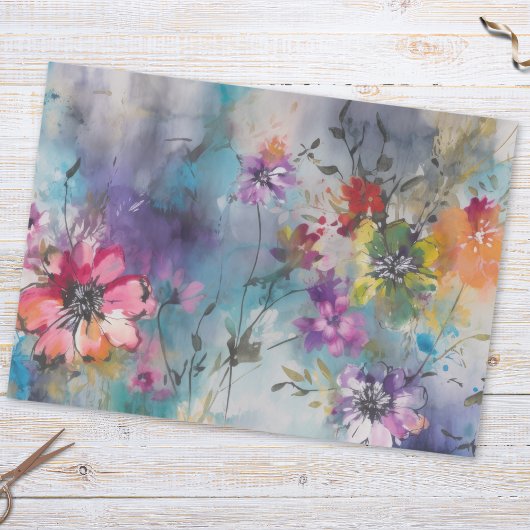 Wildblume Botanisches Muster Seidenpapier
