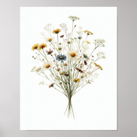 Wildblume Bouquet 1 Poster (Vorne)