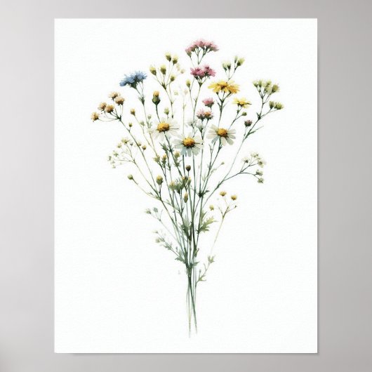 Wildblume Bouquet 2 Poster (Vorne)