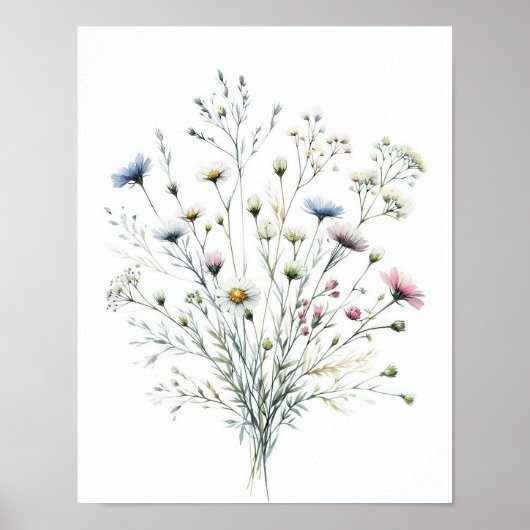 Wildblume Bouquet 4 Poster (Vorne)