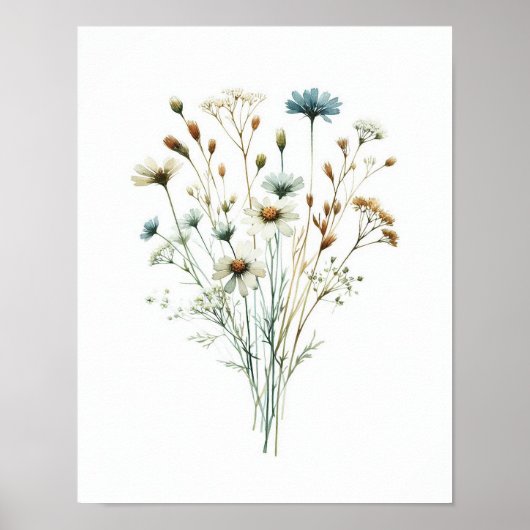 Wildblume Bouquet 8 Poster (Vorne)