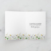 Wildblume Bouquet auf rostfreiem Türgriff Karte (Innenseite)