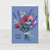 Wildblume Bouquet Beileid zum Verlust Karte (Vorderseite)