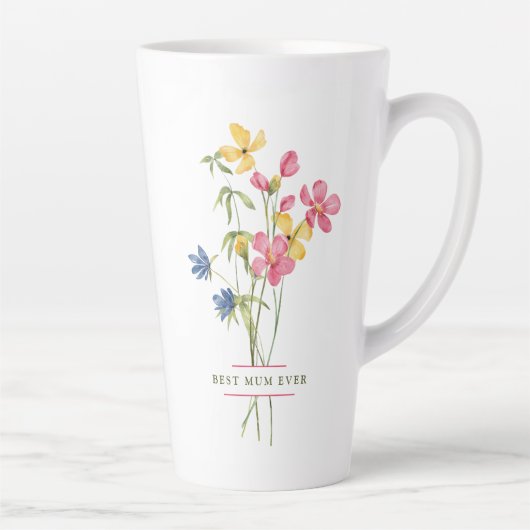 Wildblume Bouquet Best Mum Ever Milchtasse (Rechts)