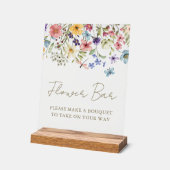 Wildblume Bouquet Bloom Blume Bar Acrylschild (Winkel)