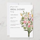 Wildblume Bouquet Brautparty Einladung (Vorderseite)