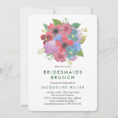 Wildblume Bouquet Bridesmaids Brunch Einladung (Vorderseite)